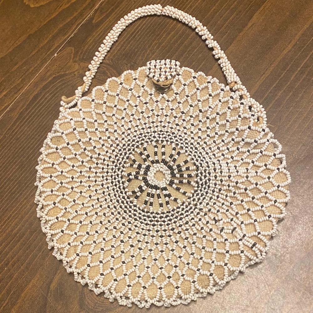 ANTIQUE HAND BEADED PURSE